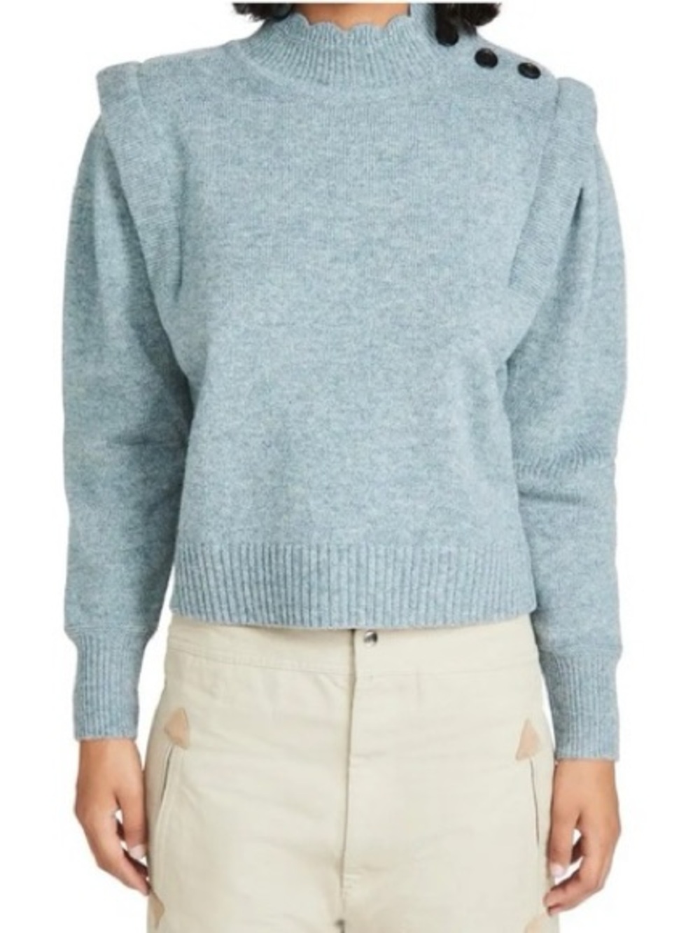 Isabel Marant Étoile Light Blue Meery Wool Blend Sweater Size 34 Knit Pullover